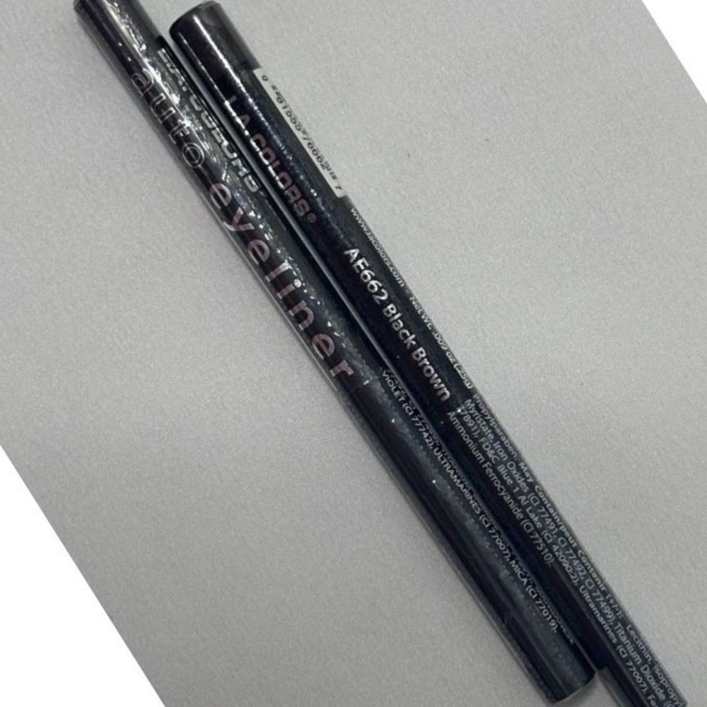 L.A. Colors Auto Eyeliner Black Brown AE662 Retractable Set of 2